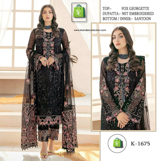 KILRUBA GEORGETTE EMBROIDERED SALWAR SUIT K 230