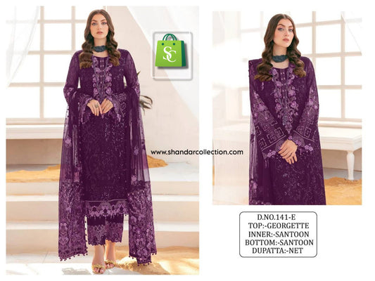KILRUBA GEORGETTE EMBROIDERED SALWAR SUIT K 230