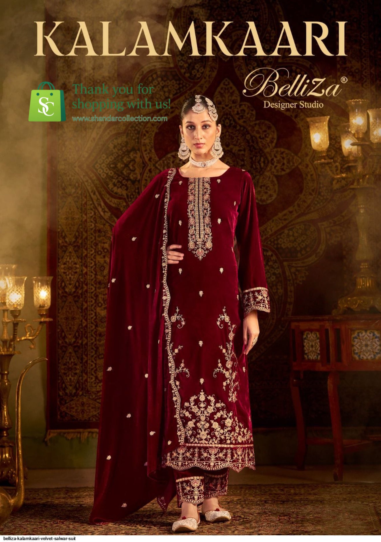 Pure Velvet With Heavy Embroidery