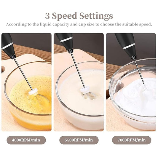 Milk Frother, USB Rechargeable Handheld Electric Foam Maker