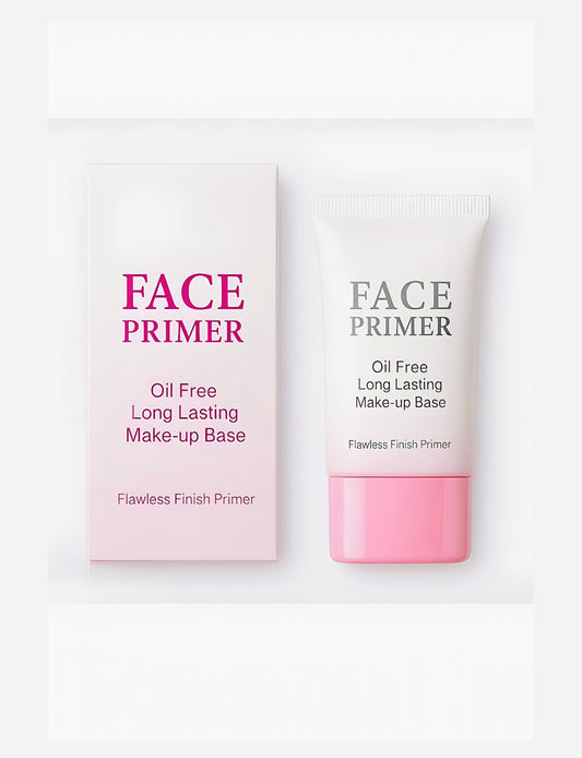 Face primer being applied for smooth poreless makeup base preparation