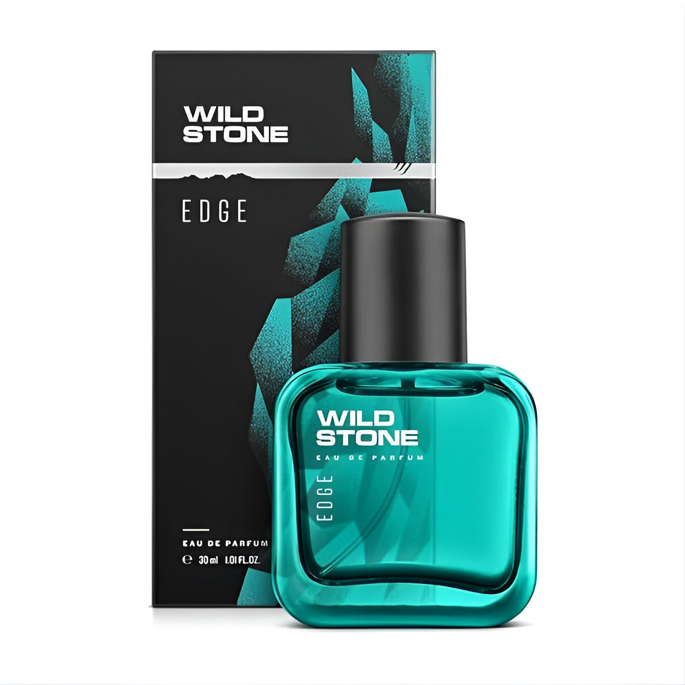 "Wild Stone Edge aquatic perfume 200g in turquoise packaging - long-lasting masculine fragrance for office and parties"
