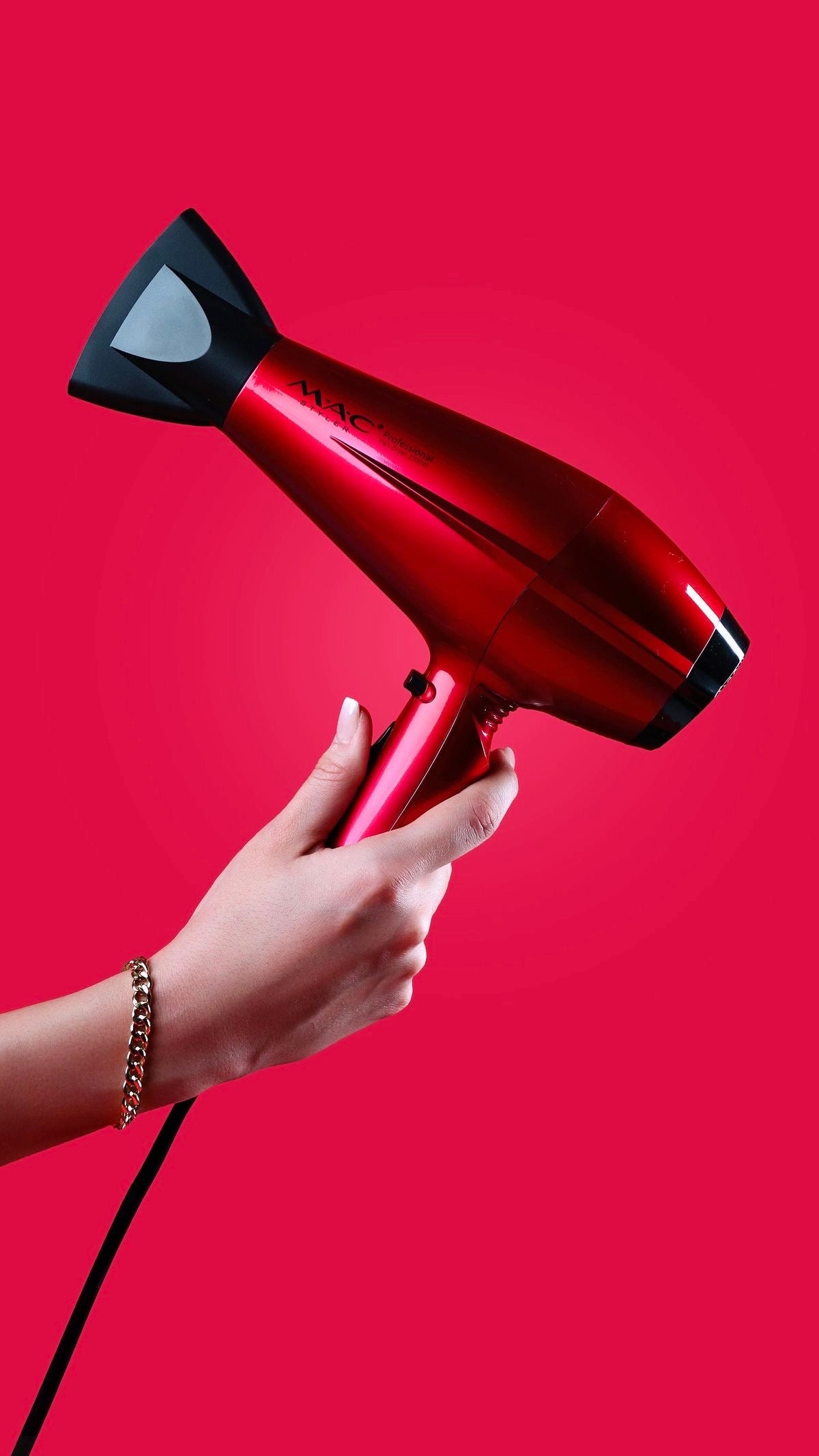 Electric Hair Dryer With Hot & Cold 2 Speed For Ladies, Girls, Women Hair Stylers, 1800Watt (Red)