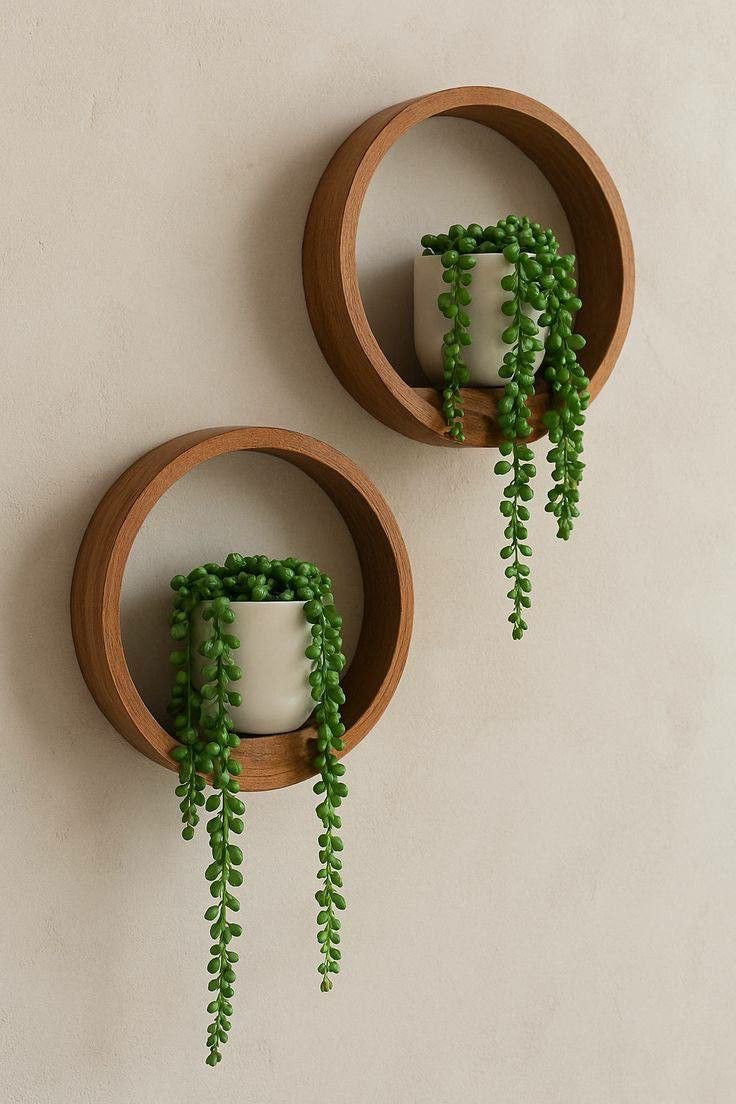 Title: Modern Wooden Wall Planter – Stylish Home & Garden Décor