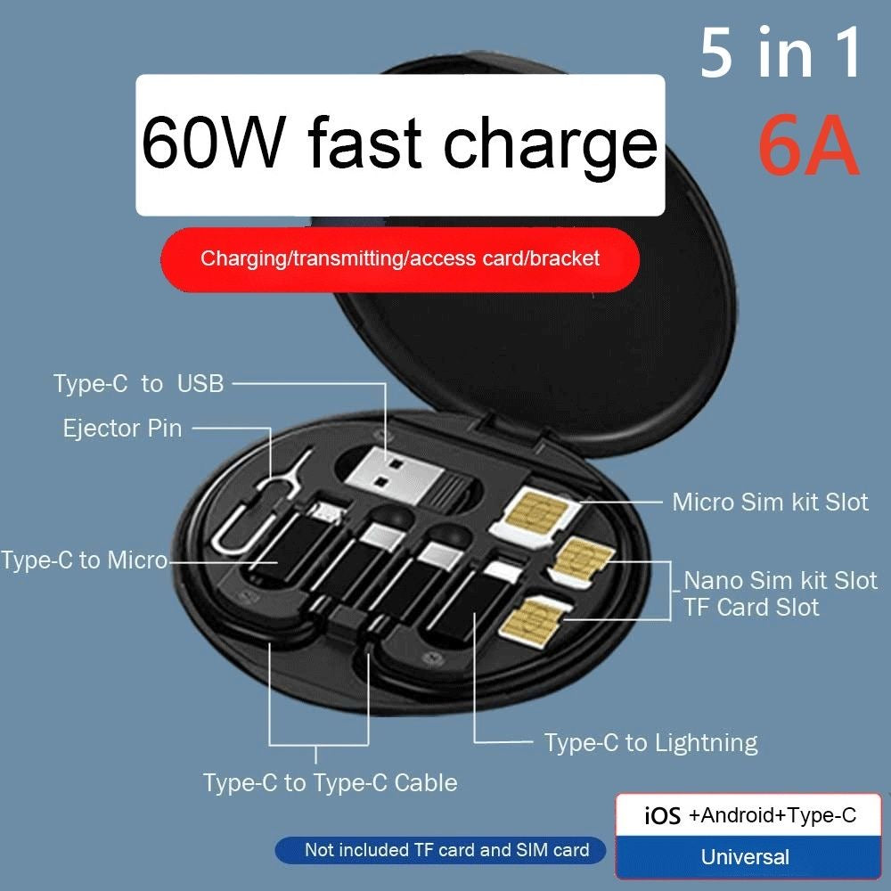 Premium Data Cable & SIM Pin Kit – Fast Charging & Easy SIM Access