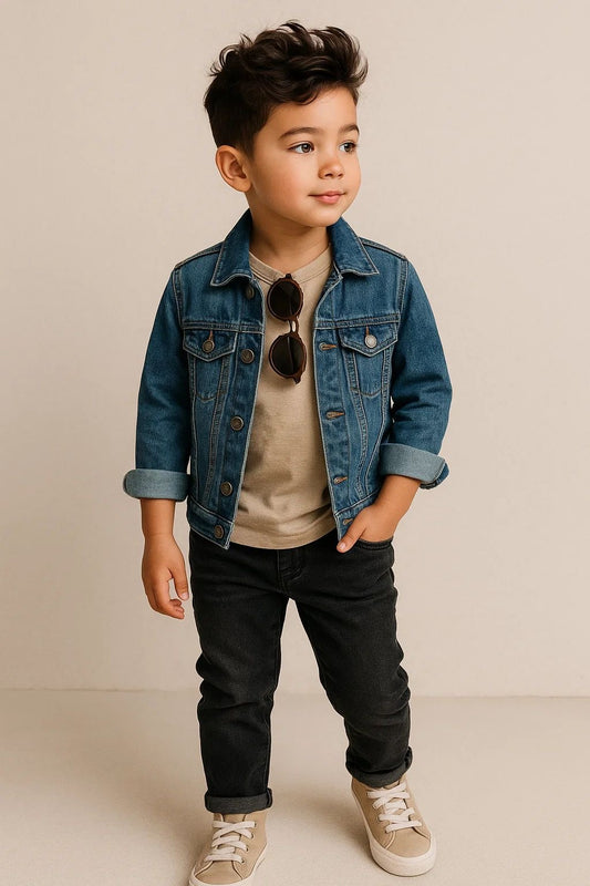 Black Denim Jeans for Kids | Stylish & Comfortable Boys Casual Wear