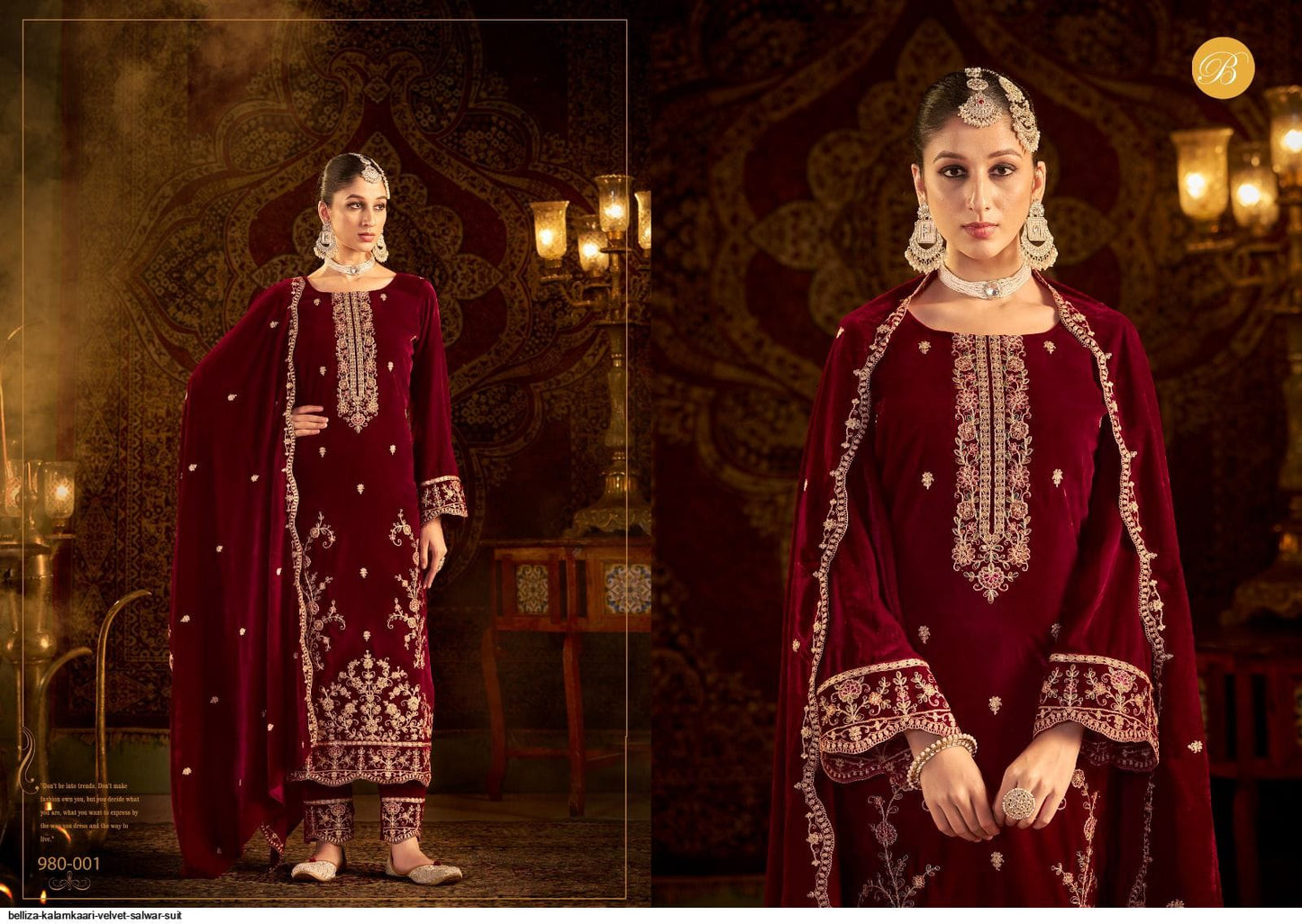 Pure Velvet With Heavy Embroidery