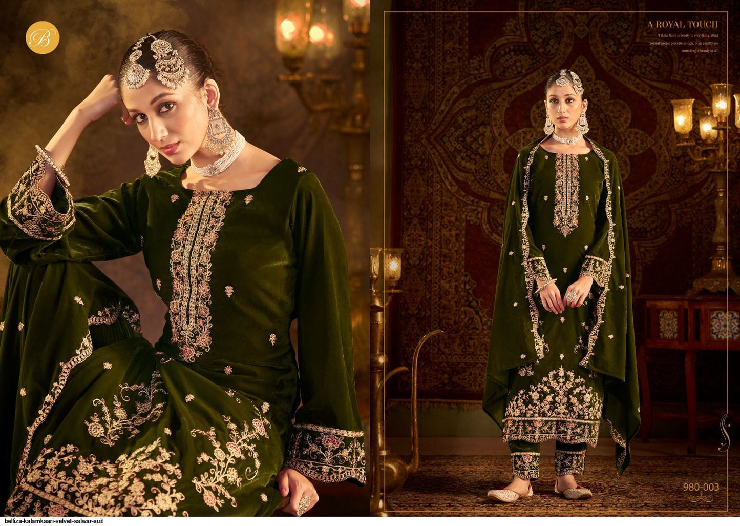 Pure Velvet With Heavy Embroidery