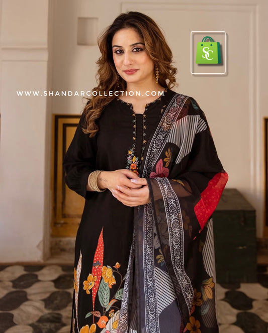 Women Muslin Kurta Pant Dupatta