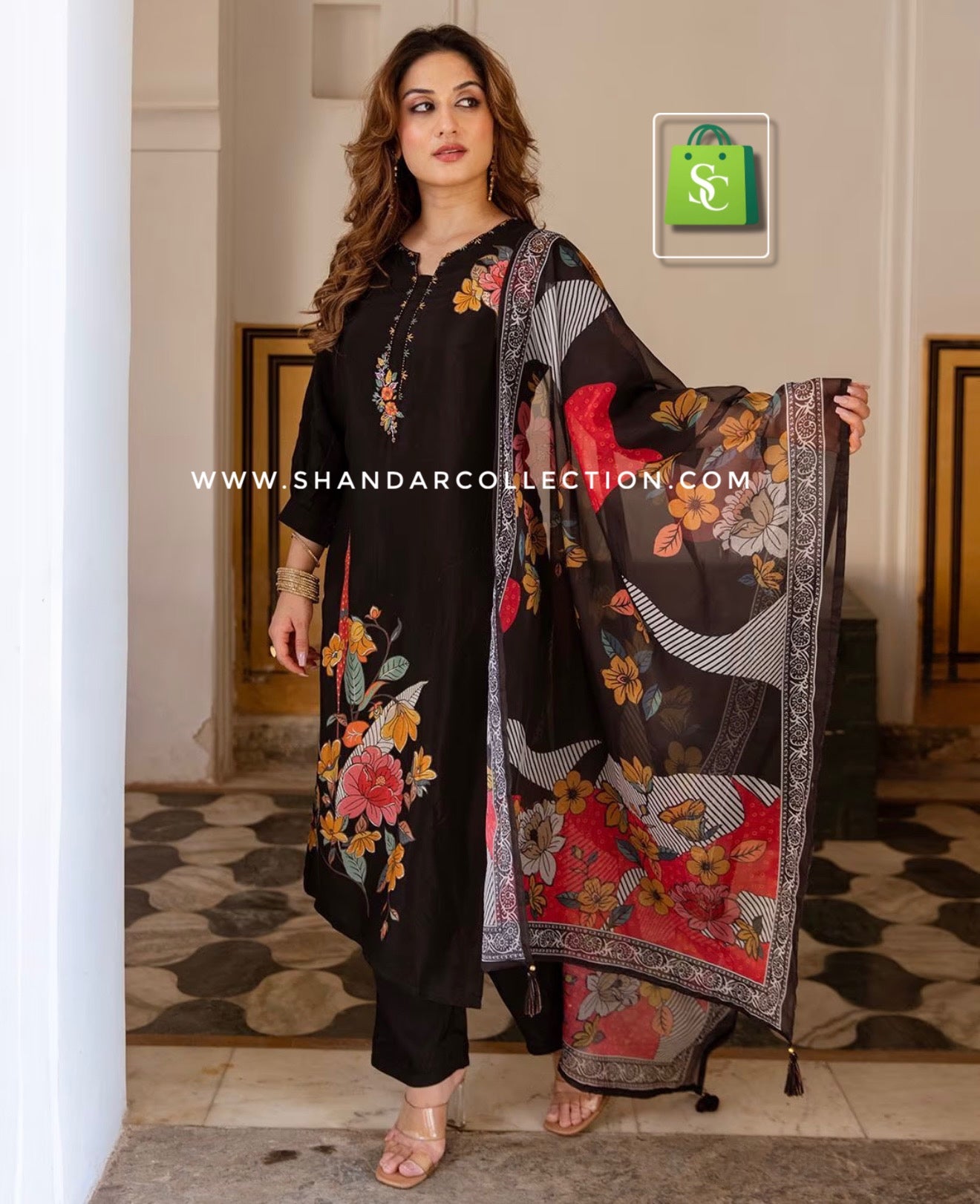 Women Muslin Kurta Pant Dupatta