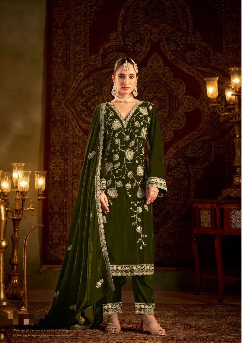 Pure Velvet With Heavy Embroidery