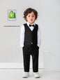 Elegant Boys 2-Piece Party Suit | Navy Blazer with White Shirt & Pants Set for Toddlers