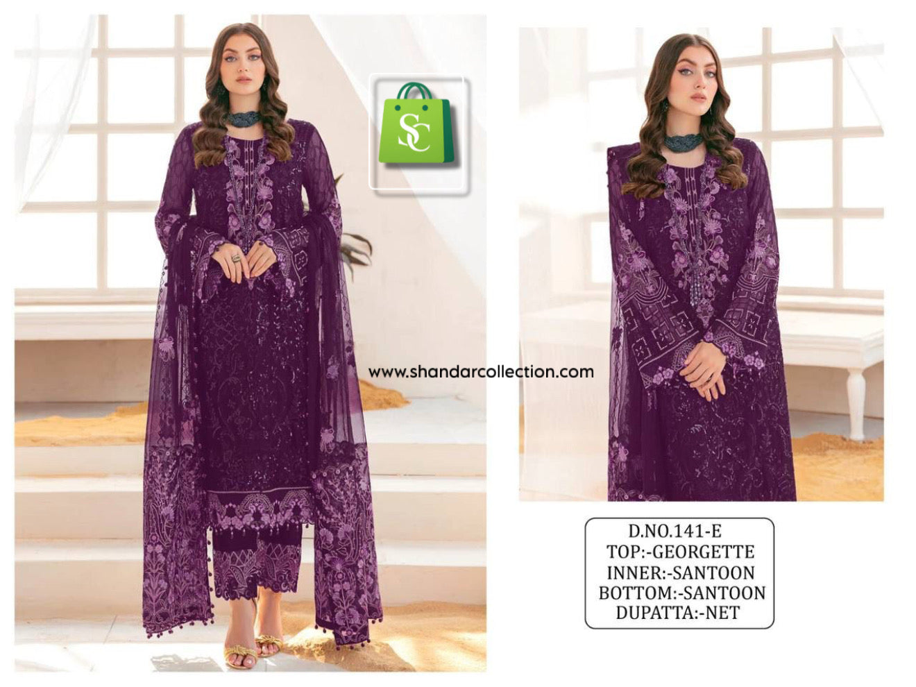 KILRUBA GEORGETTE EMBROIDERED SALWAR SUIT K 230