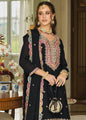 Indo Era Black Embroidered Sharara Sets