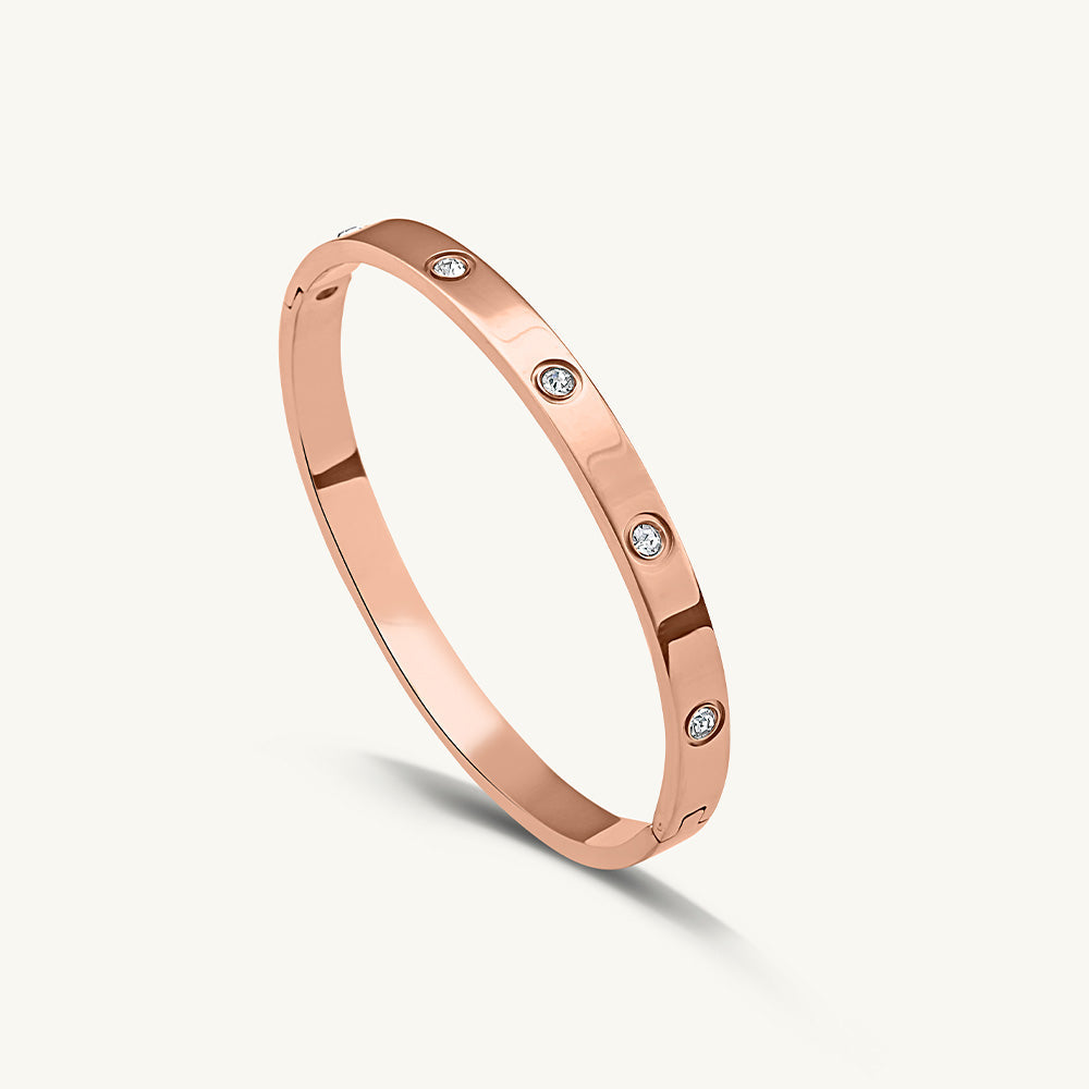 Stylish Ladies Bracelet, Crystal Love Bangle Bracelet