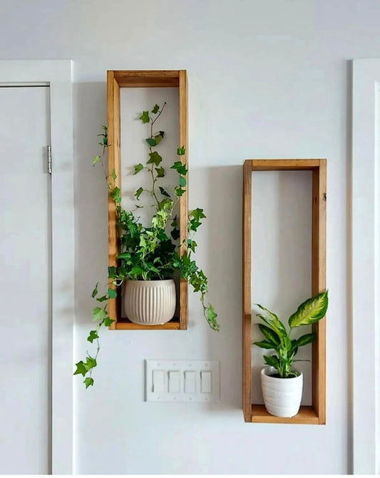 Modern Wooden Wall Planter – Stylish Home & Garden Décor