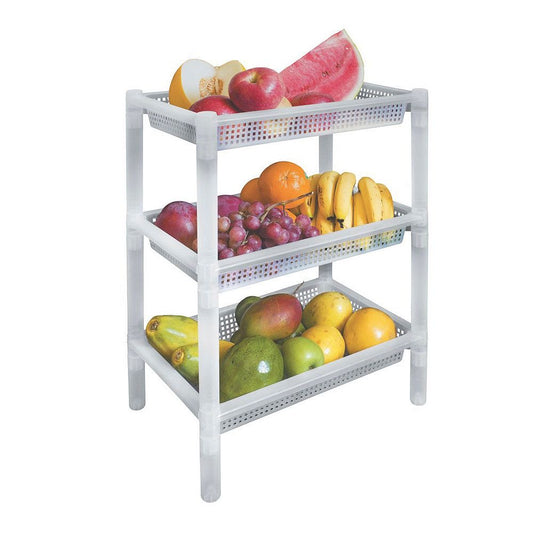 Durable Plastic Vegetable Trolley – Kitchen Storage & Organizer