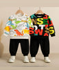 Boys Cotton Knit Full Sleeves Sweatshirt, Tshirt With Pant Pack of 2 - Black & Red