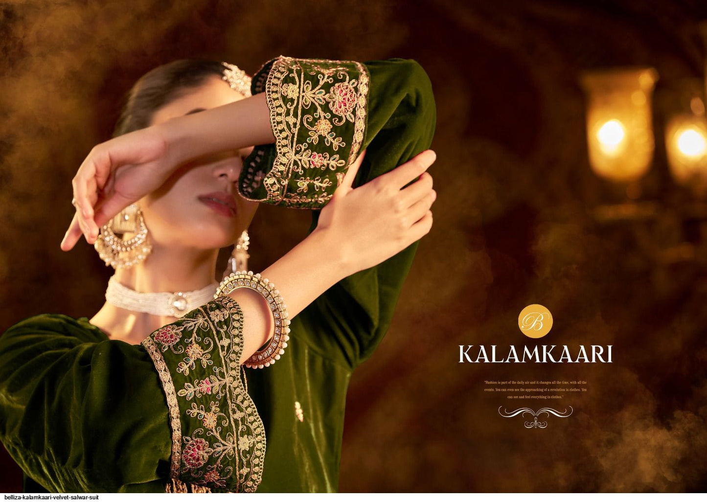 Pure Velvet With Heavy Embroidery