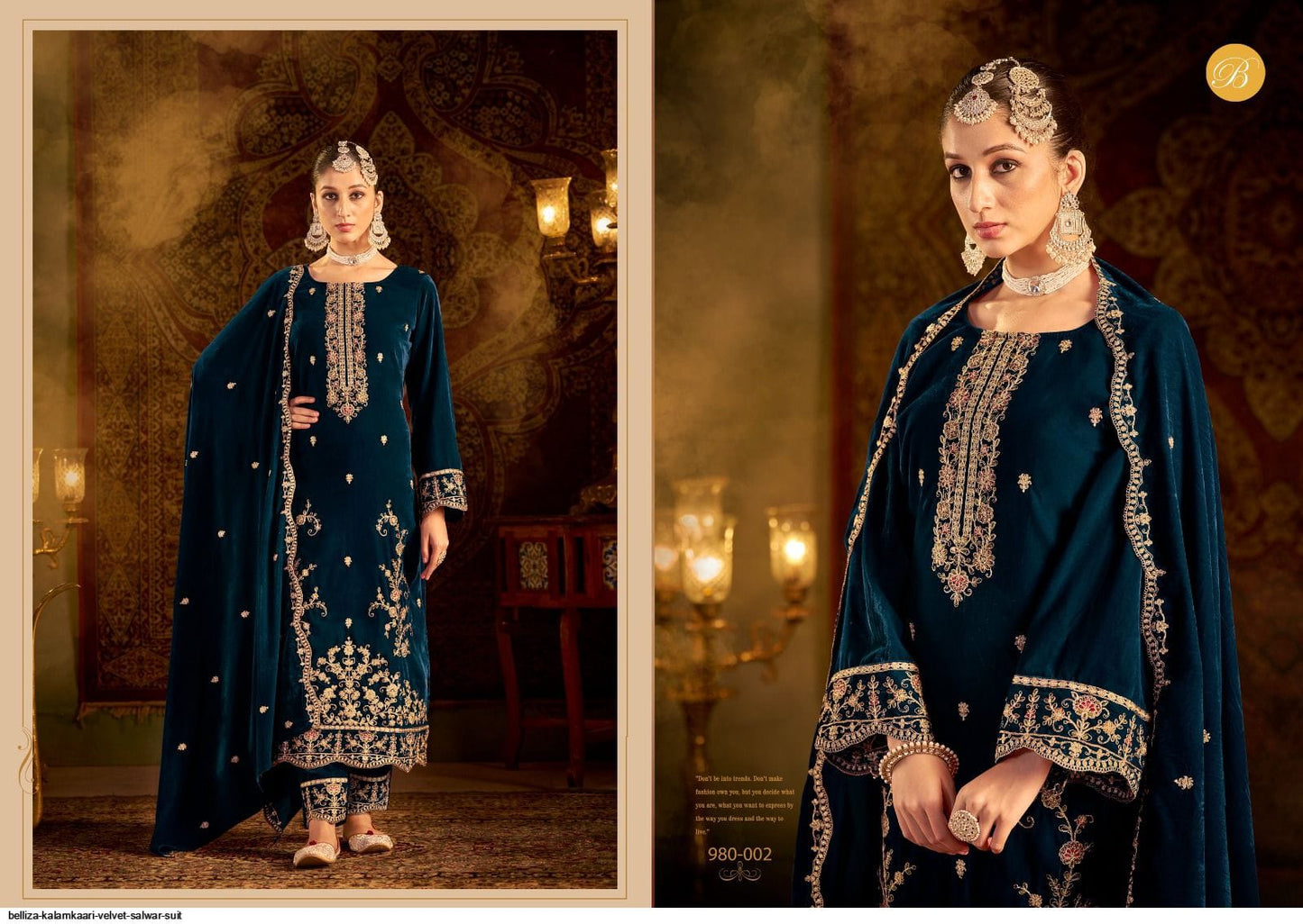 Pure Velvet With Heavy Embroidery