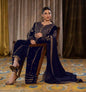 Sequence Embroidery work Pakistani Velvet Kurti Pant Dupatta Set (Stitched)